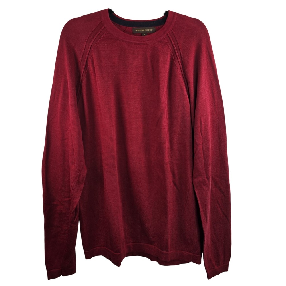 Sebastian‎ Cooper Crew Neck Sweater Red Men's XL 100% Cotton